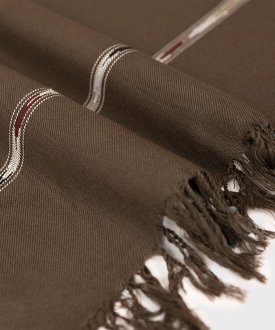 CHOCOLATE WOOL SHAWL