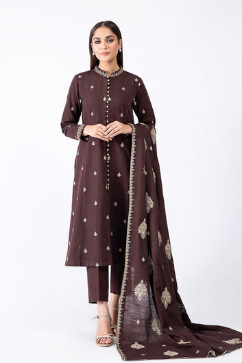 EMBROIDERED 3PC UNSTITCHED LAWN DRESS WITH EMBROIDERED DUPATTA D-133