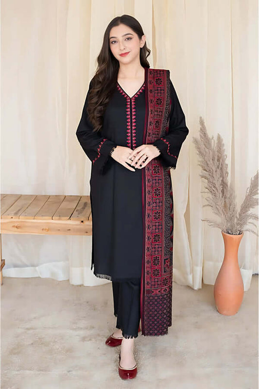 3pc Embroidered UnStiched Dress With Printed Dupatta D-118