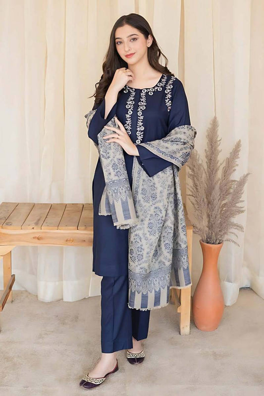 3pc Embroidered UnStiched Dress With Printed dupatta D-918
