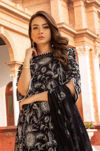 PREMIUM LAWN 3PC EMBROIDERED DRESS EMBROIDERED DUPATTA D-1221
