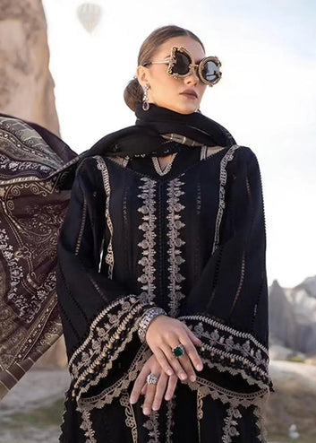 PREMIUM LAWN 3pc Embroided Unstitched Designer suit D-935