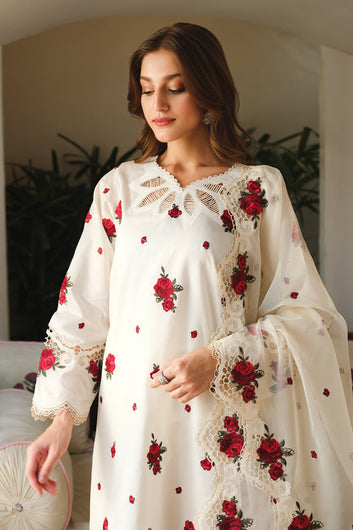 EMBROIDERED 3PC UNSTITCHED LAWN DRESS WITH EMBROIDERED DUPATTA D-283