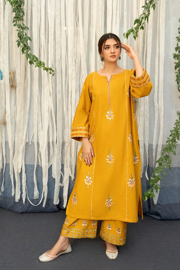 3pc Embroidered UnStiched Dress With Printed Dupatta D-121