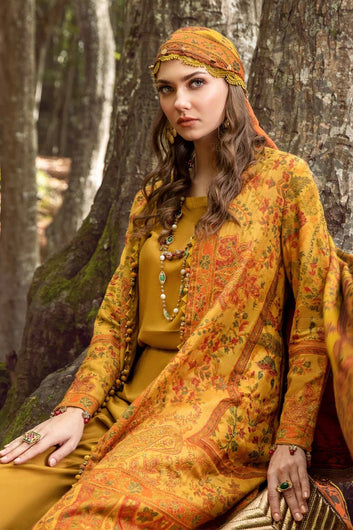 3pc LAWN Embroidered UnStiched Dress With Printed Dupatta D-287