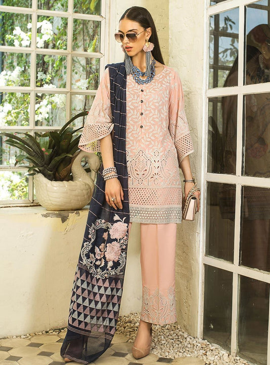 D-3A BLUSH TALES LUXURY CHIKANKARI FESTIVE PREMIUM LAWN COLLECTION